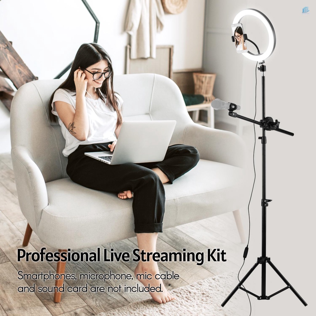 Bộ Dụng Cụ Vòng Đèn LED 26cm / 10inch 166Cm Chuyên Dụng Chất Lượng Cao