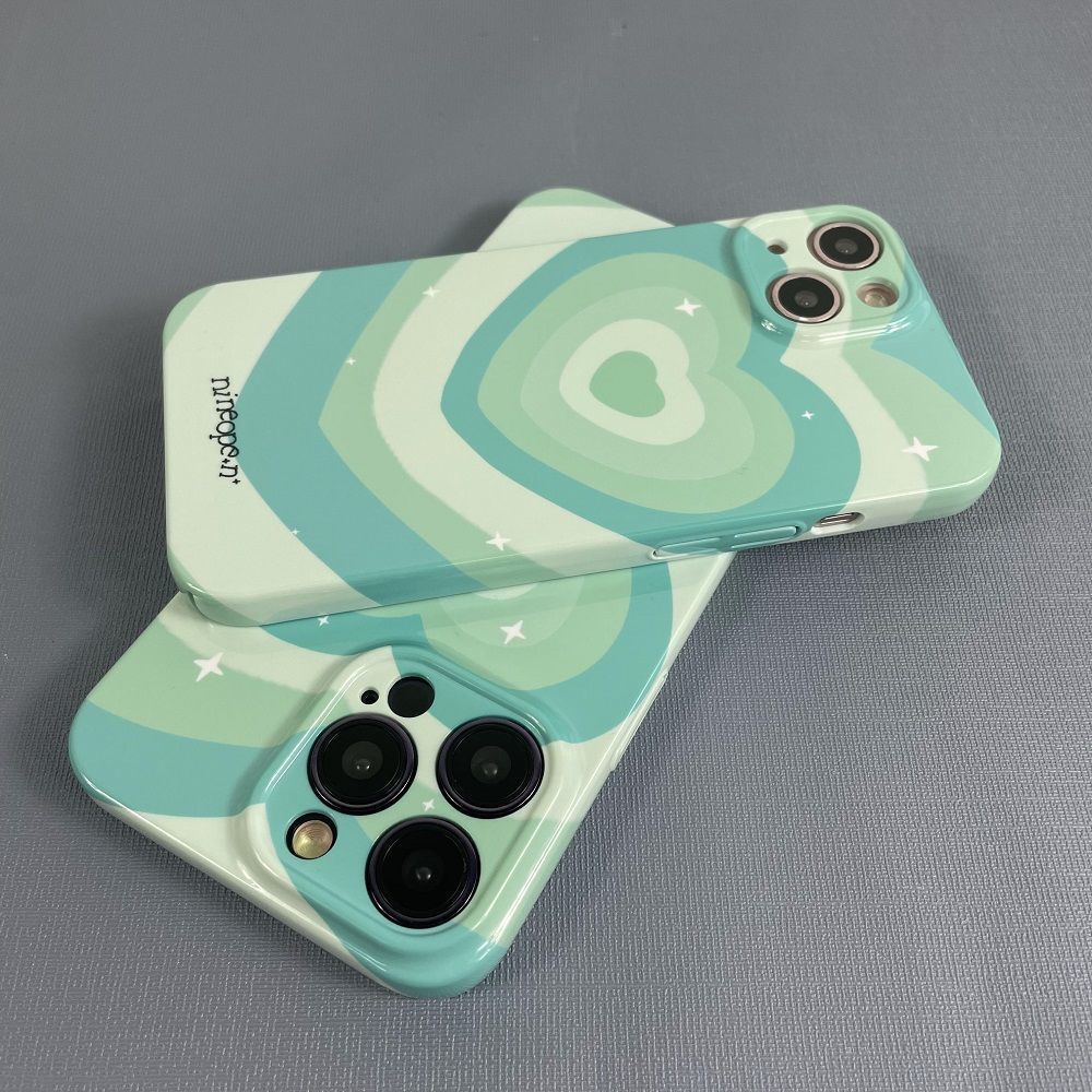 Ốp Điện Thoại Cứng In Hình Trái Tim Phong Cách Mới Cho Iphone xsmax11 12 / 14 xr 13 Inch