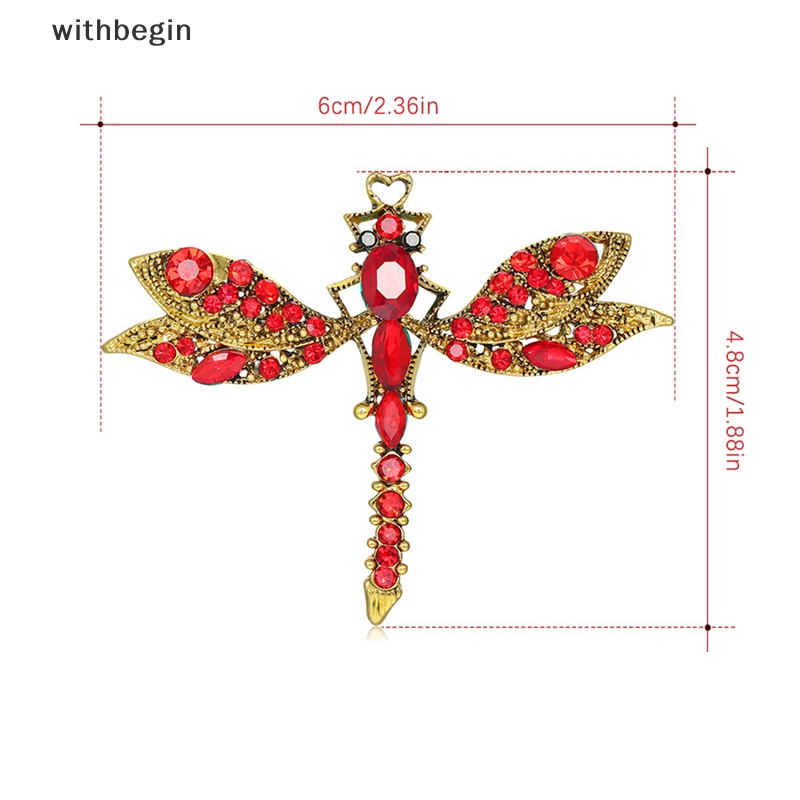 Ghim Cài Áo Hình Chuồn Chuồn Đính Đá Bằng Hợp Kim Phong Cách Hoàng Gia Cổ Điển