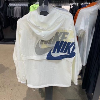 Áo Khoác Gió Nike 100% Chính Hãng Phối Màu Tương Phản Có Mũ Trùm Cá Tính Cho Nam