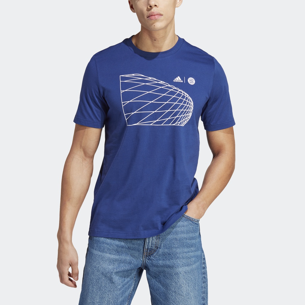 Adidas Bóng đá Áo Thun Họa Tiết FC Bayern Nam Màu xanh da trời HT8829