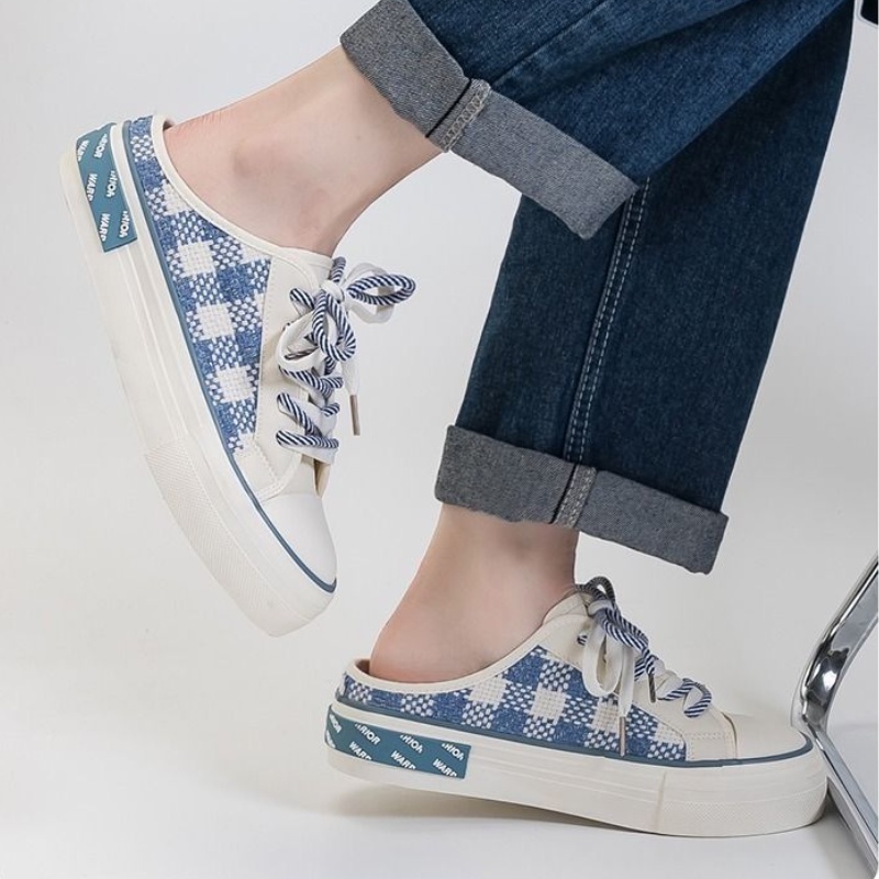 Giày Lười Vải canvas Họa Tiết Hoa Anh Đào Thời Trang Mùa Hè 2023 Cho Nữ