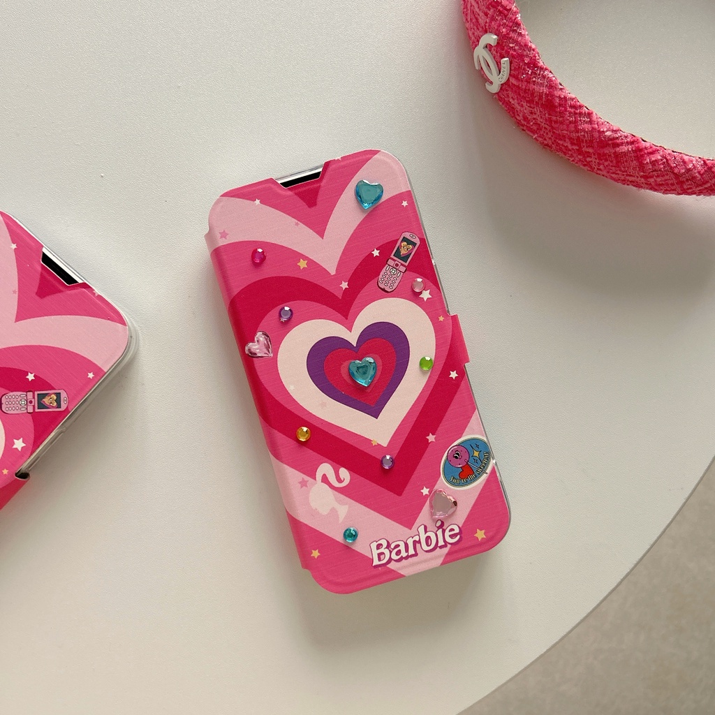 Ốp Điện Thoại tpu Mềm Chống Sốc Tráng Gương Họa Tiết Barbie Cho iPhone 14 13 12 11 PRO MAX