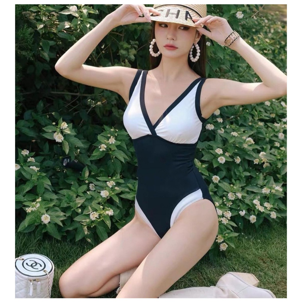 Đồ Bơi Một Mảnh Cổ Chữ v Hở Lưng Gợi Cảm Phong Cách Mới Cho Nữ