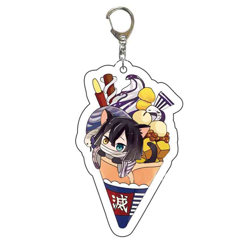 Móc Chìa Khóa Bằng Acrylic Hình Nhân Vật Anime Demon Slayer Dễ Thương
