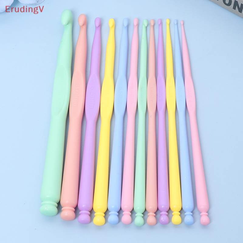 [ErudingV] Bộ 12 Móc Đan Len Bằng Nhựa Nhiều Màu Sắc Kích Thước 2-10mm [Mới]
