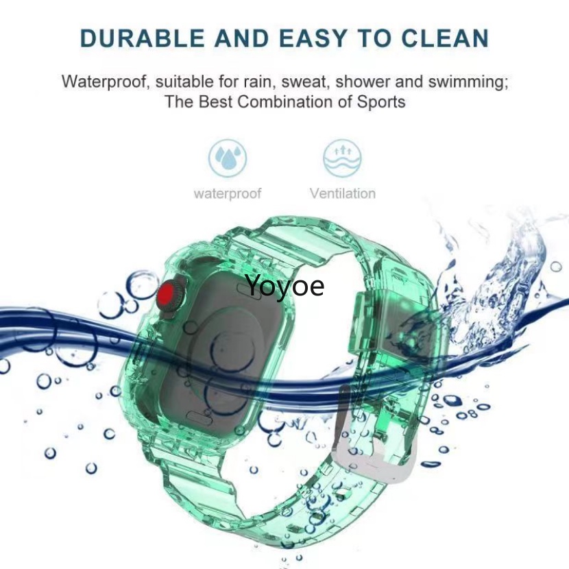 Dây Đeo Thể Thao Trong Suốt 49mm 44mm 45mm 38mm 4 3 2 1 Cho iWatch Series 8 SE 7 6 5 41mm 42mm 40mm