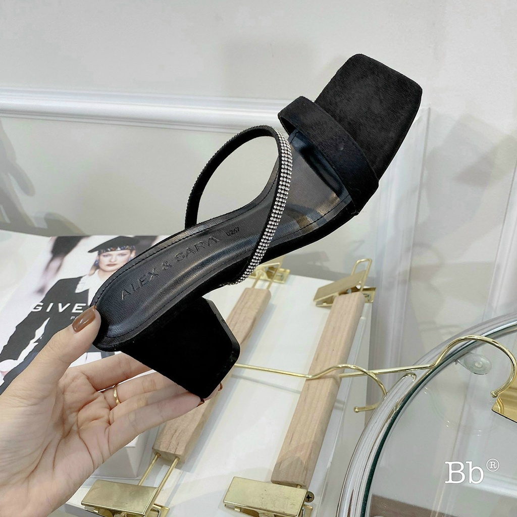 Sandanl cao gót quai mảnh ĐÍNH ĐÁ thời trang 5p mã