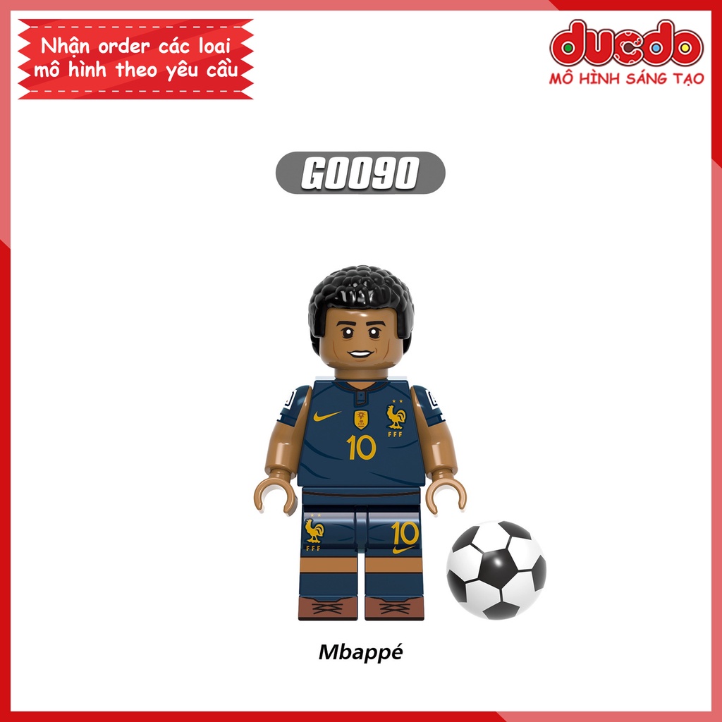 Minifigures W.orld Cup 2022 cầu thủ bóng đá Messi, Ronaldo - Đồ Chơi Lắp Ghép Xếp Hình Mini Mô hình XINH G0112