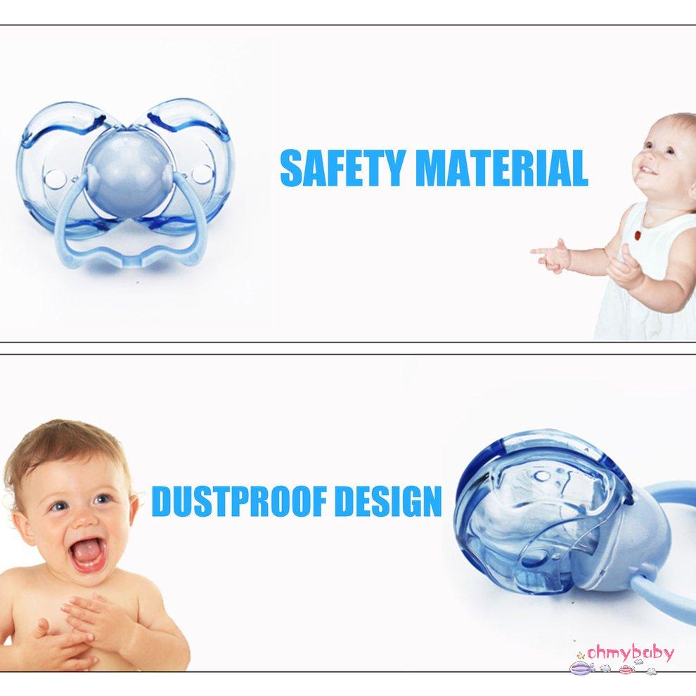 [Sẵn sàng] Núm vú giả bằng silicon cấp thực phẩm Môi miệng Hình dạng trẻ sơ sinh Tập đi cho bé Có nắp che bụi tự động đóng [P/6]