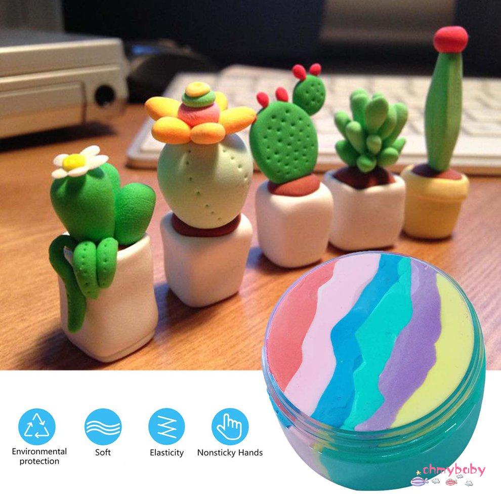 [Trong kho] 60Ml Kích Thước Di Động Nhiều Màu Sắc Cầu Vồng Lông Tơ Chất Nhờn Giảm Stress Trẻ Em Tự Làm Đồ Chơi Bùn Quà Tặng Cho [P/19]