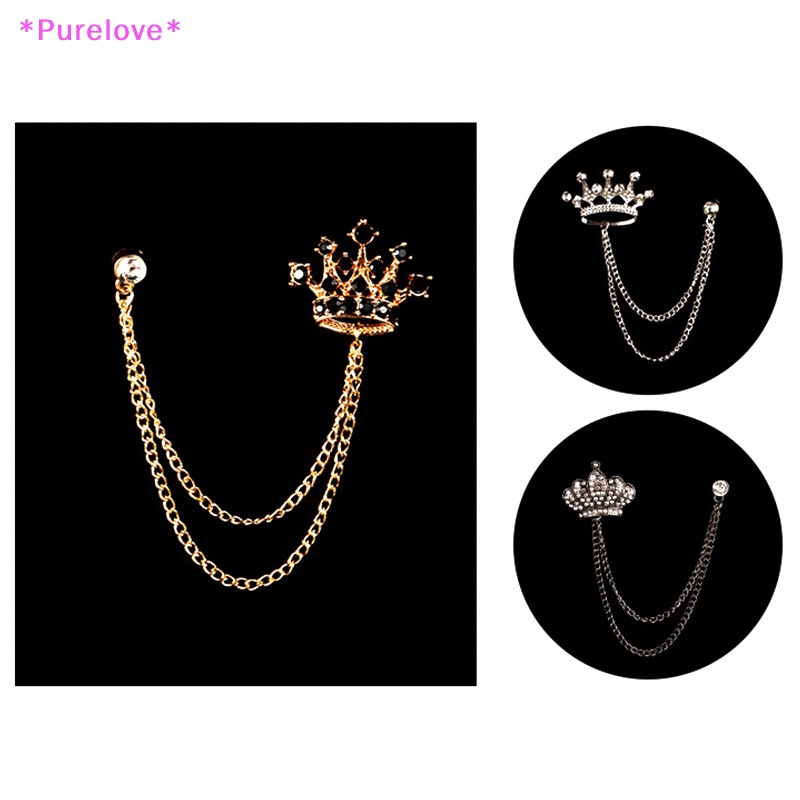 Ghim Cài Áo Hình Vương Miện Đính Đá Thời Trang Dành Cho Nam Và Nữ Mới