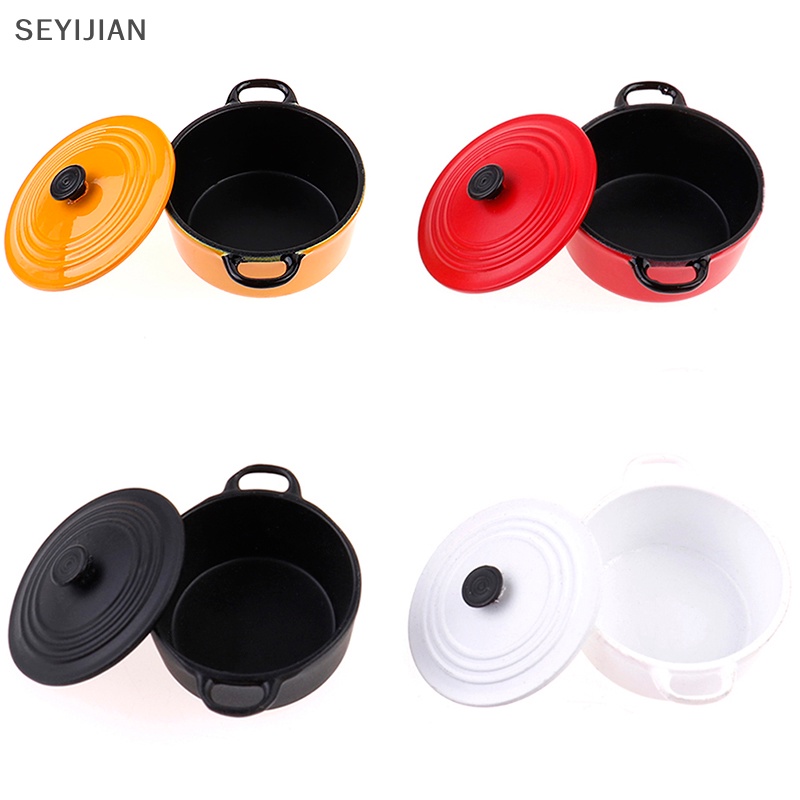 Chảo Nấu Ăn Mini Kích Thước 34 * 17mm 1: 12 Trang Trí Nhà Búp Bê