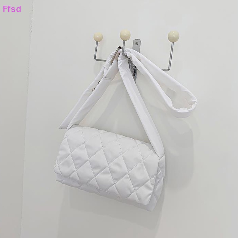 Túi Xách Đeo Chéo Vai Bằng Nylon Cotton Sáng Bóng Sức Chứa Lớn Mùa Đông Cho Nữ