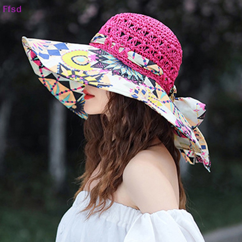{Ffsd} Hàng Mới Về Mũ Rơm Đi Biển Mùa Hè Gấp Gọn Thời Trang Mới Cho Nữ * Bán Chạy
