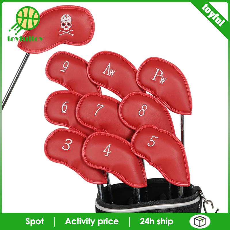 Set 10 Vỏ Bọc Đầu Gậy Đánh Golf Thêu Họa Tiết