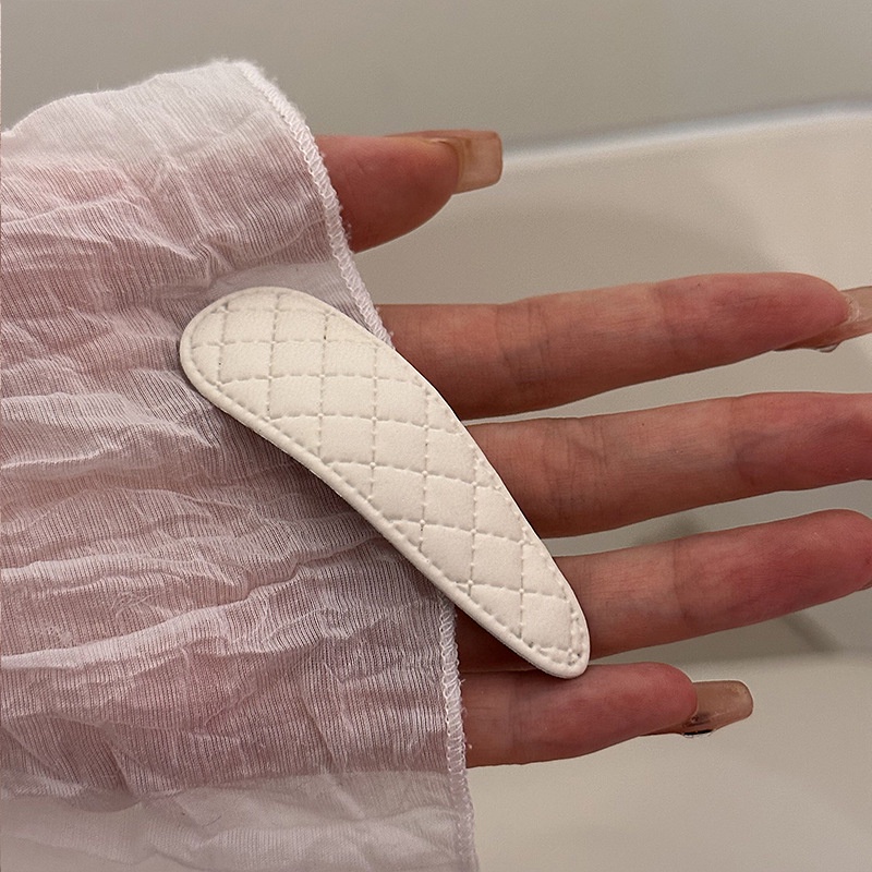 Kẹp Tóc Mái Ngang Vải Họa Tiết Kim Cương Phong Cách Hàn Quốc Đơn Giản Dễ Phối Đồ