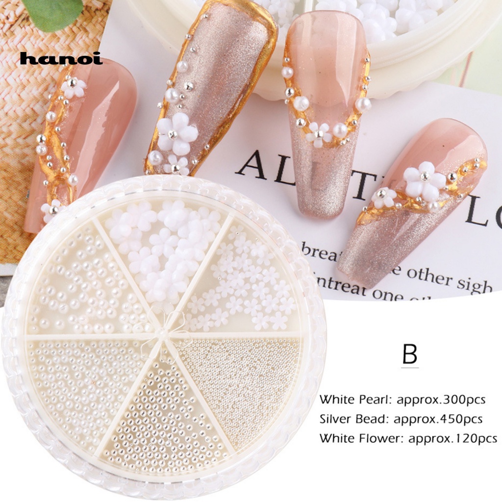 Hạt Ngọc Trai 3D Nhiều Phong Cách Tự Trang Trí Móng Tay Nghệ Thuật Cho Nữ