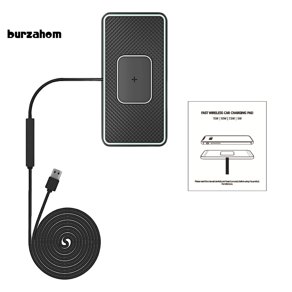 1 Bộ Đế Sạc Nhanh Không Dây QI 15W Tối Đa 2 Trong 1 Chống Trượt Có Chức Năng Sạc USB