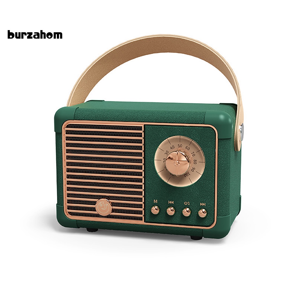 Loa Bluetooth Không Dây Bur HM11Plus Âm Thanh Siêu Trầm Phong Cách Retro