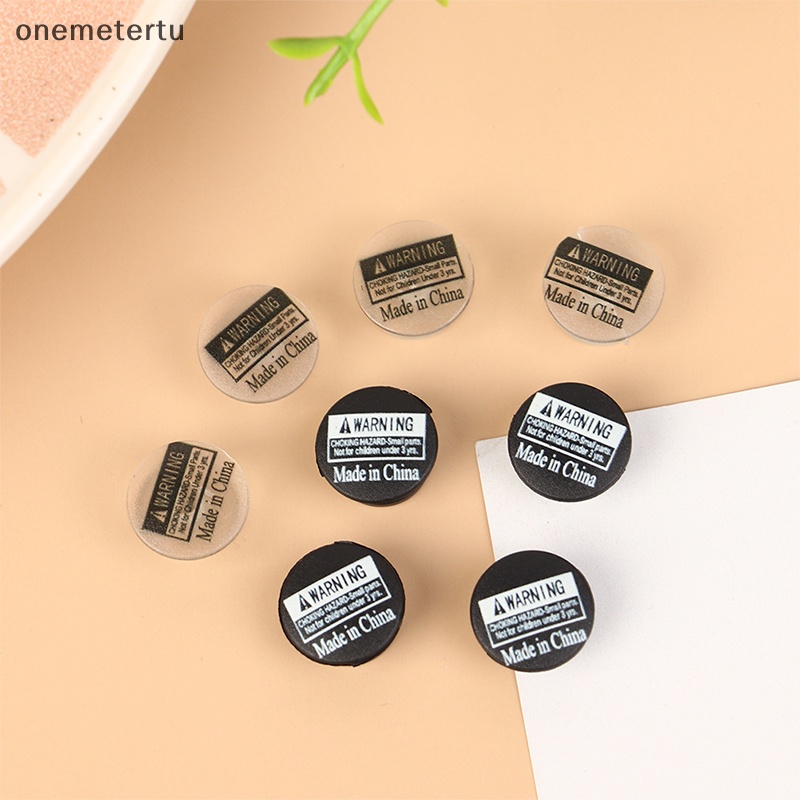 Set 100 Nút Nhựa Màu Đen Trong Suốt Làm Giày DIY
