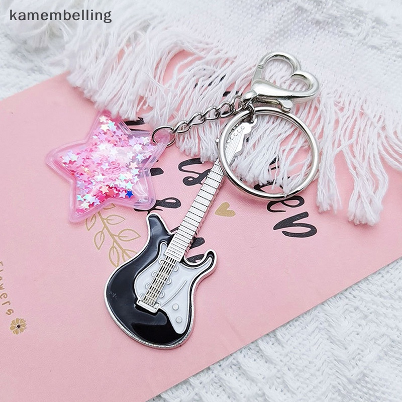 Kamembelling Móc Khóa Hình Đàn Guitar Y2k / Ngôi Sao / Trái Tim Phong Cách Vintage Thời Trang Cho Nữ