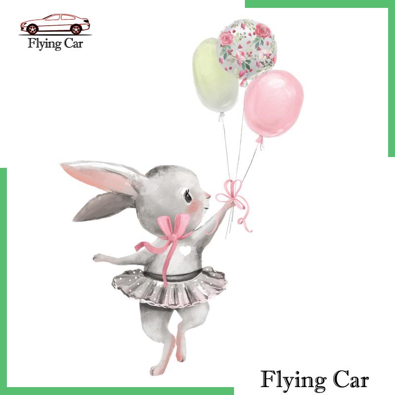 Decal Dán Tường Hình Thỏ Múa Ba Lê Cho Bé [Lzdjfmy2]