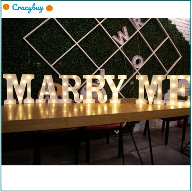 Cr Đèn Led 3d Chữ Marry Me / Marry Me / Cầu Hôn Độc Đáo Trang Trí Nội Thất
