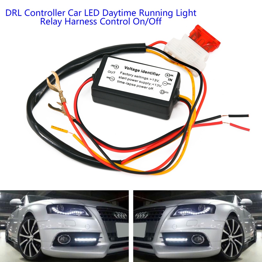 Bộ Điều Khiển Đèn Ban Ngày Mini 1.7 * 2.1 * 3.9cm 12~18V Cho Xe Hơi