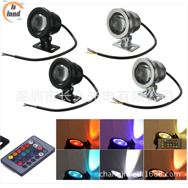 Đèn LED 5W 12V IP65 RGB Kháng Nước Kèm Điều Khiển Từ Xa Cho Bể bơi