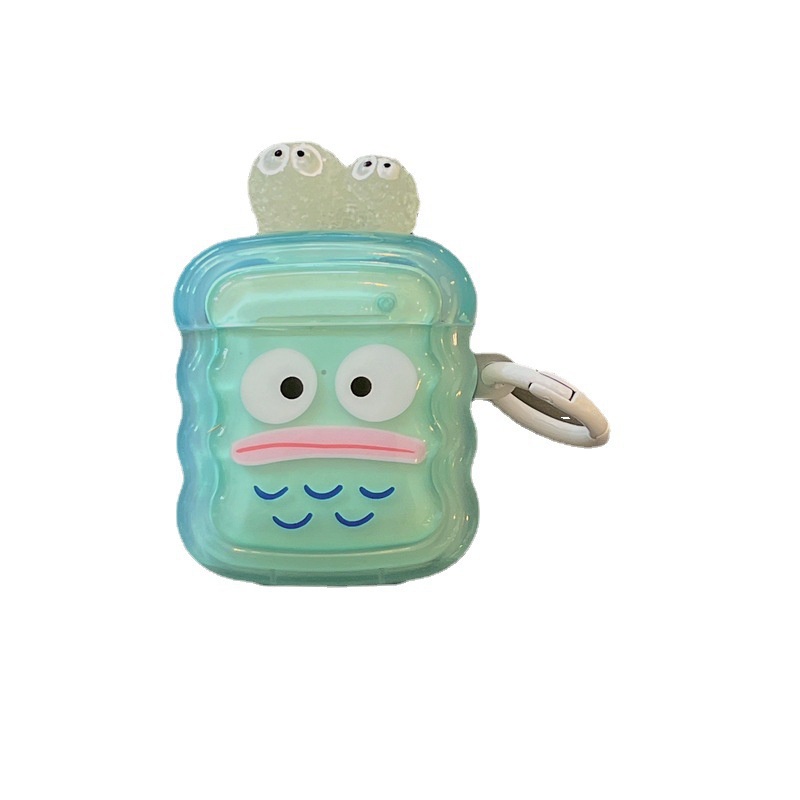 Vỏ Bảo Vệ Hộp Sạc Tai Nghe AirPods Pro 2 1 2 3 Pro Bằng TPU Hình Quái Vật Phát Sáng Dễ Thương