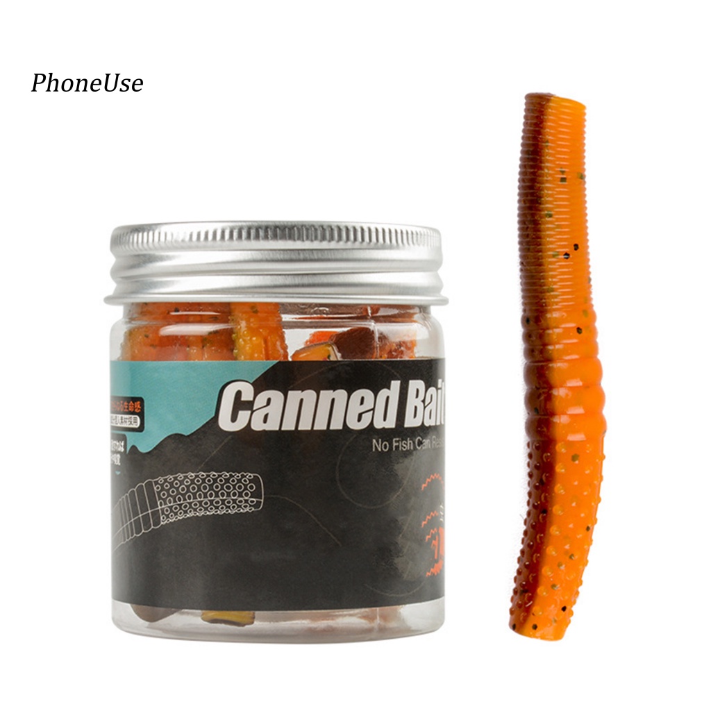 Bộ 10 Mồi Câu Giả Hình Con Sâu Bằng PU Độ Đàn Hồi Cao 6.5cm / 4g