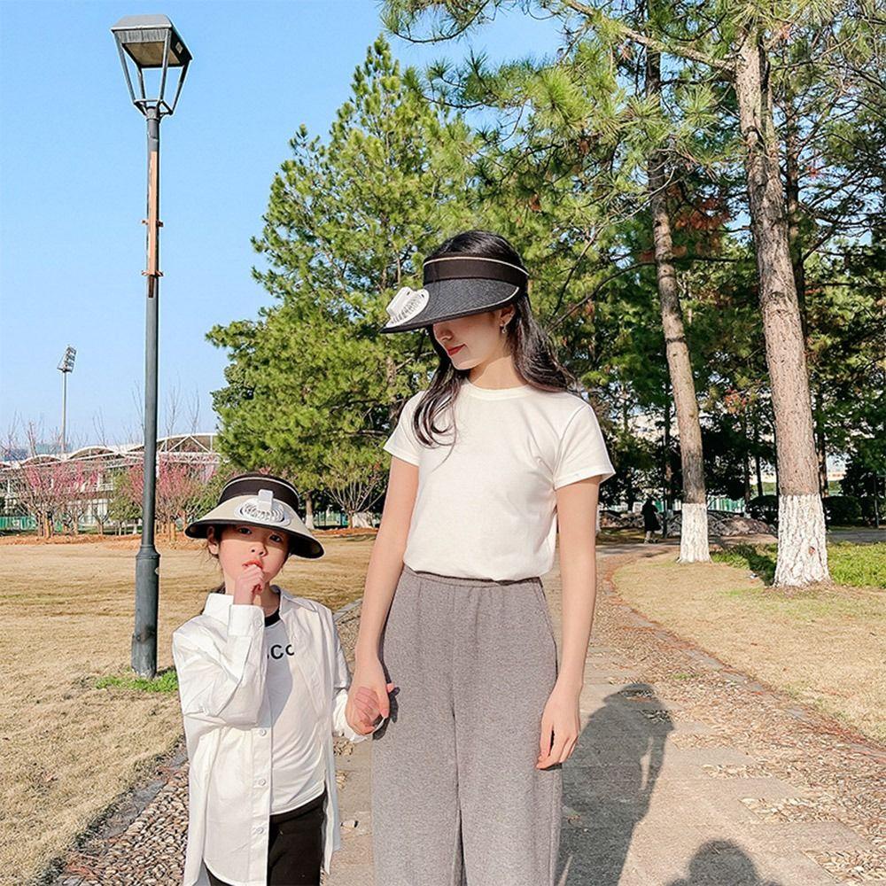 TWINKLE Mũ Cói Rộng Vành Chống Nắng 3 Tốc Độ Kèm Sạc USB Tiện Dụng Thời Trang Mùa Hè Xinh Xắn