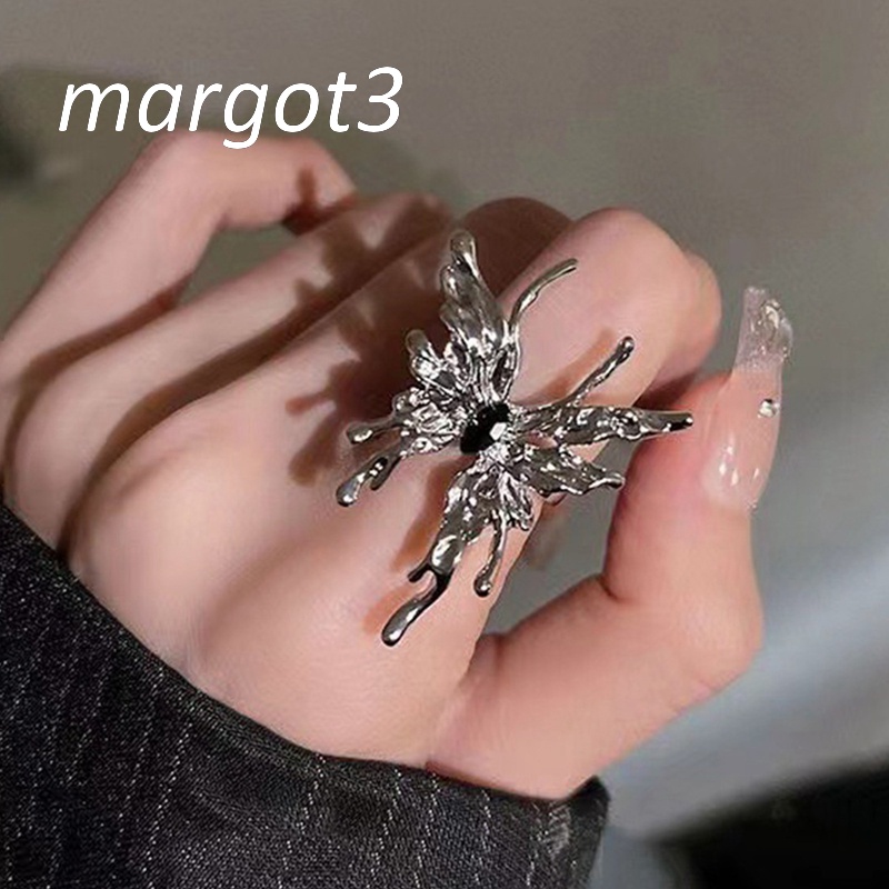 Nhẫn Hở Hình Bướm Bằng Kim Loại Phong Cách Gothic Punk Cá Tính Cho Nam Và Nữ