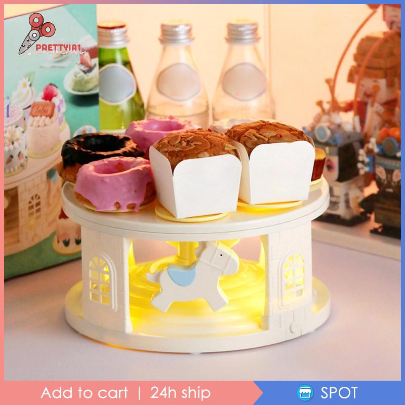 [Prettyia1] Giá Đỡ Bánh Cupcake Xoay Tự Động Có Thể Tái Sử Dụng