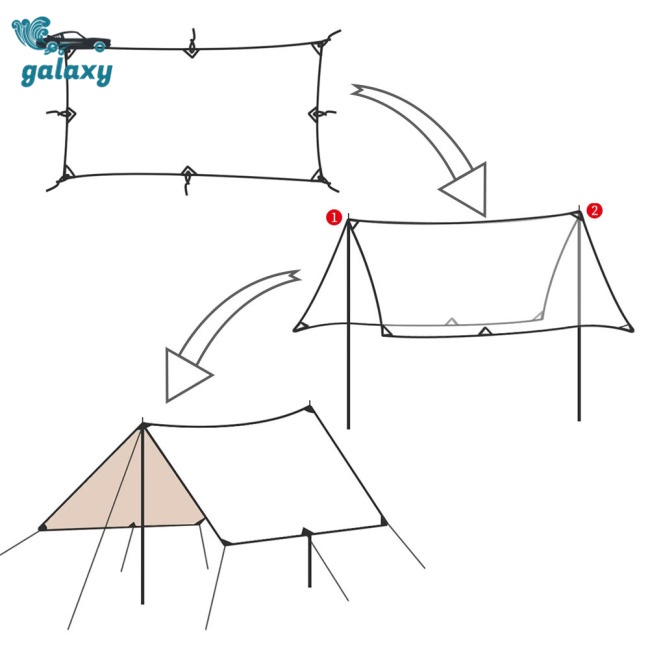 Galaxy Tấm Bạt Che Nắng / Tia Uv / Nước Bằng Vải Oxford Chống Nước Cho Hoạt Động Ngoài Trời