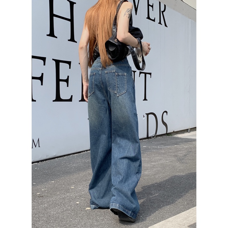 Quần Jeans Ống Rộng Thời Trang Mùa Hè