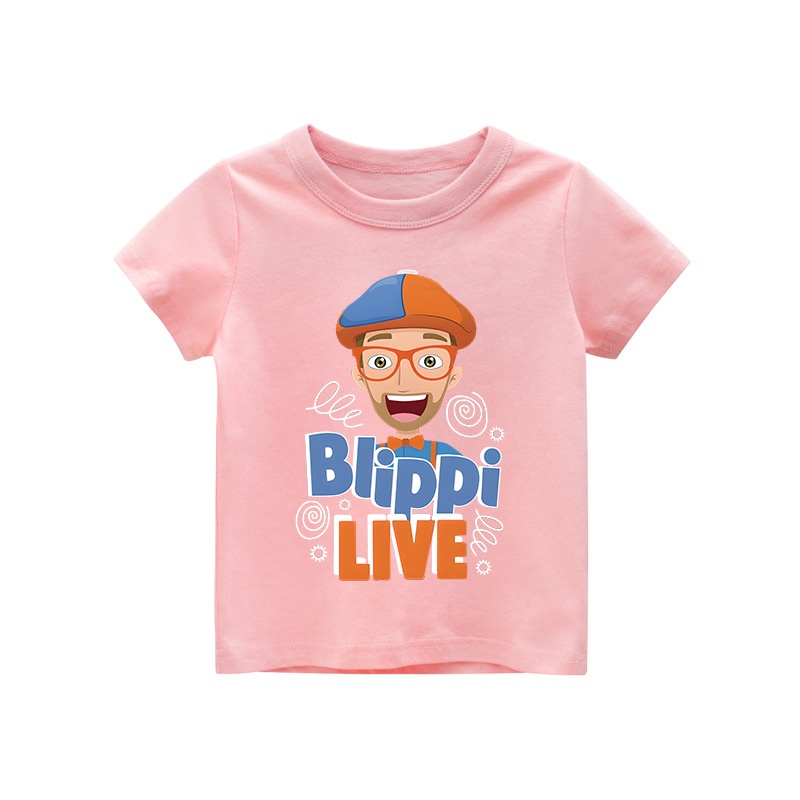 Áo thun trẻ em BLIPPI, 8 màu áo, đầy đủ size có big size, MÀU KHÁC NHẮN TIN SHOP