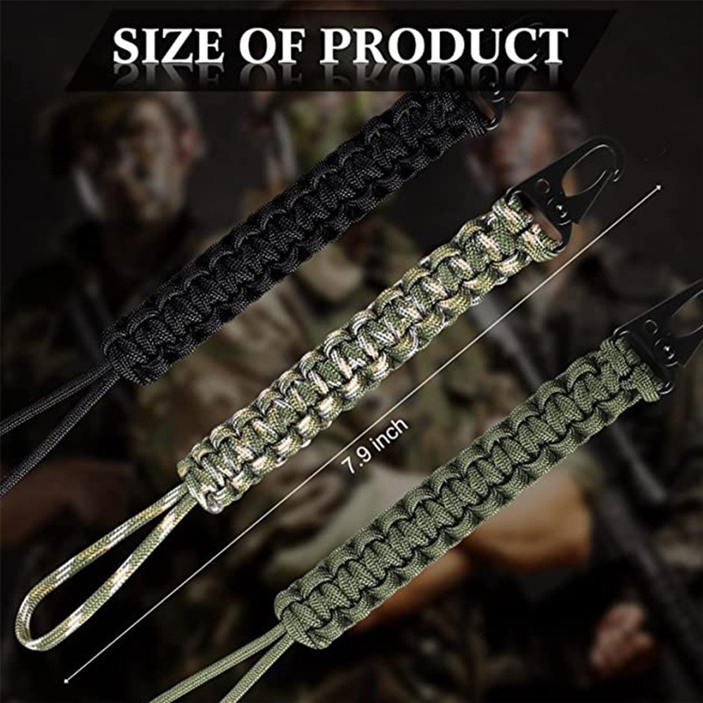 Móc Khóa Dây Thừng Bện Thủ Công Màu Trơn Đa Ứng Dụng