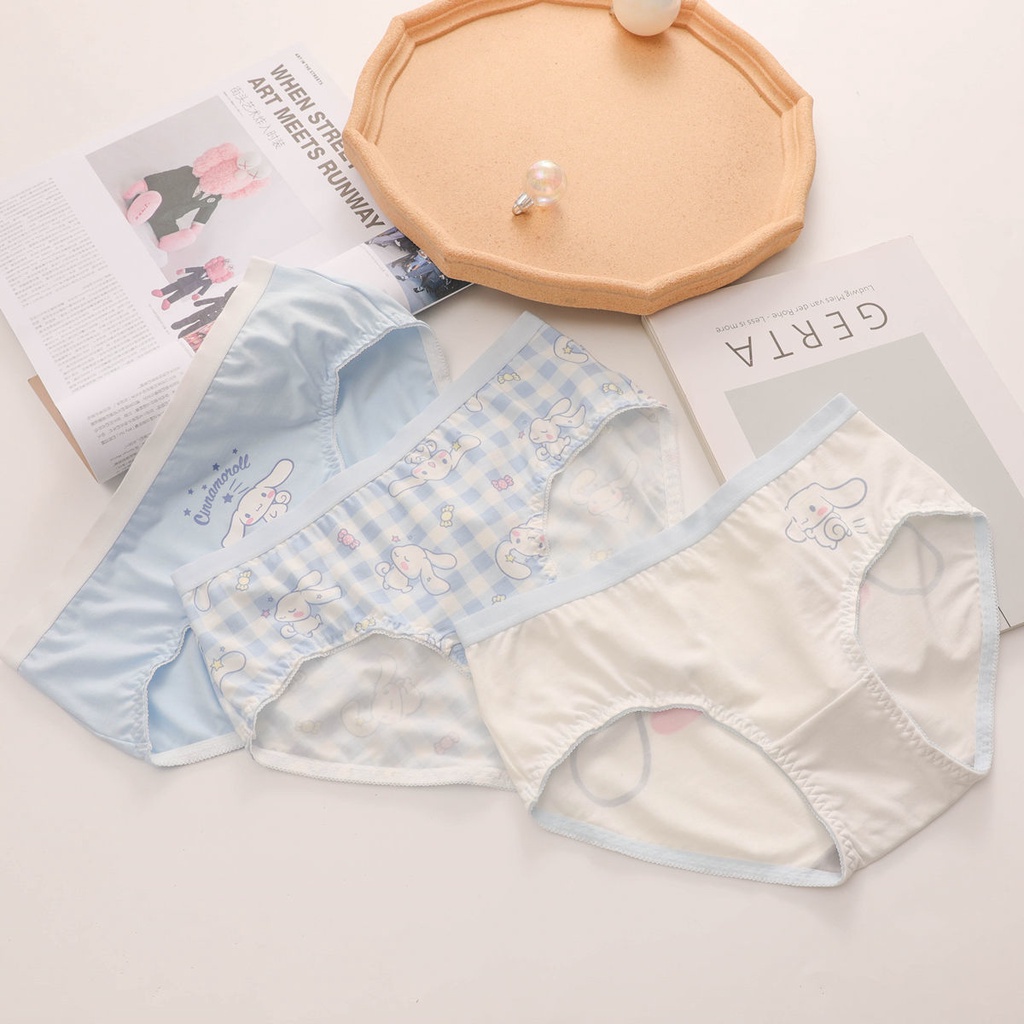 Quần Lót Modal Mềm Mại Không Đường May In Họa Tiết Kuromi Nhật Bản Dễ Thương Cho Nữ