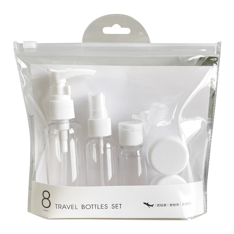 Set 8 Chai Nhựa Rỗng Dạng Xịt Mini Dùng Để Đựng Mỹ Phẩm Khi Đi Du Lịch