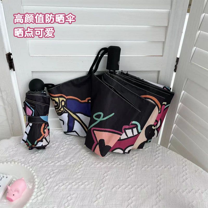 Dù Che Mưa Nắng / Nắng / Mưa Cỡ Nhỏ Bằng Vinyl In Hoạt Hình Shin-Chan Dễ Thương Tiện Dụng Cho Học Sinh / Văn Phòng