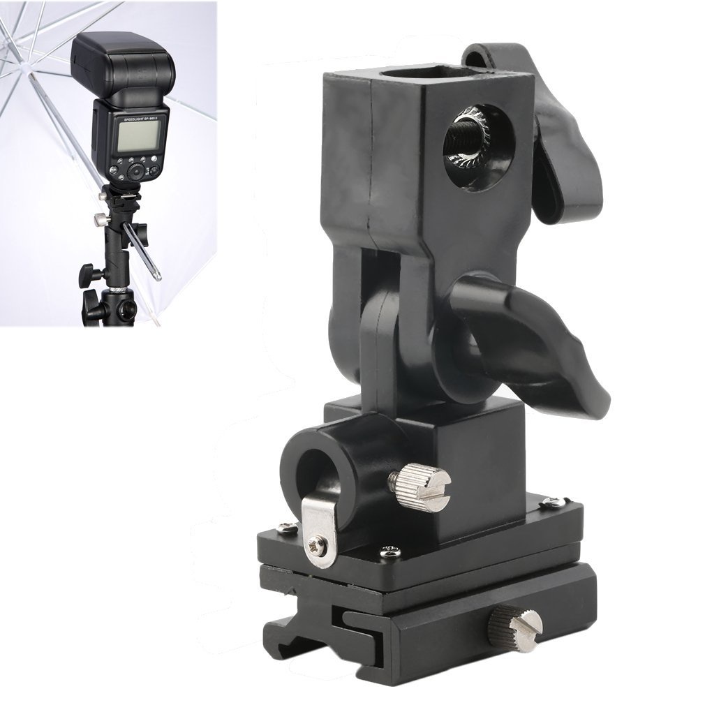 Fu-Sob Universal B Type Multifunction Holder Led Flashlight Umbrella Swivel Light Stand Bracket For Camera [Q/14]
