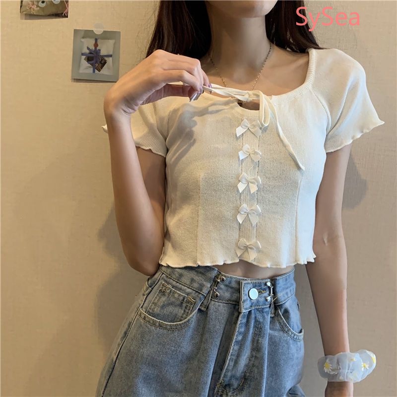 Áo Croptop Lưng Cao Thời Trang Mùa Hè Dành Cho Nữ