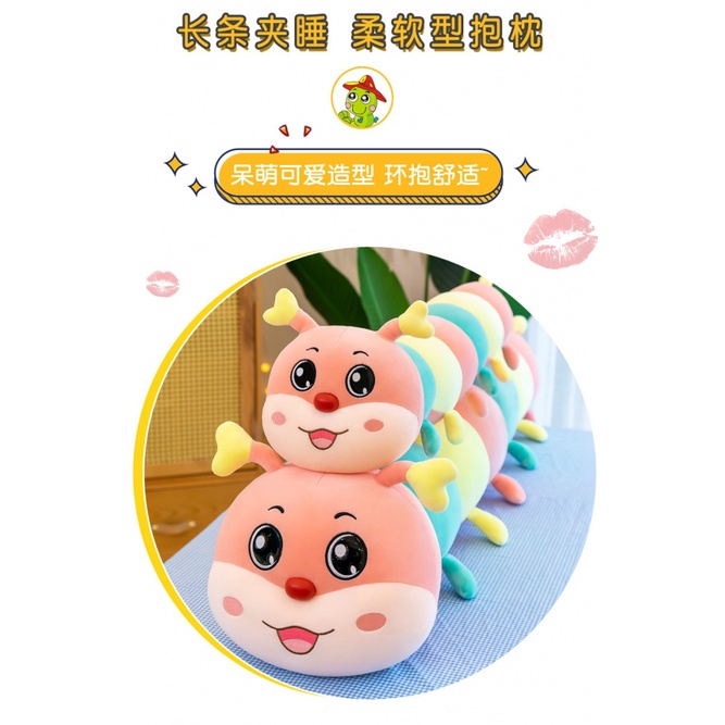 Thú Nhồi Bông Dáng Dài Hình Sâu Bướm Phong Cách Mới Cho Bé