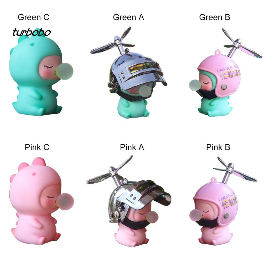 Turbobobo Đồ trang trí Búp Bê Mặc Mũ Bảo Hiểm Trang Trí Đẹp Mắt