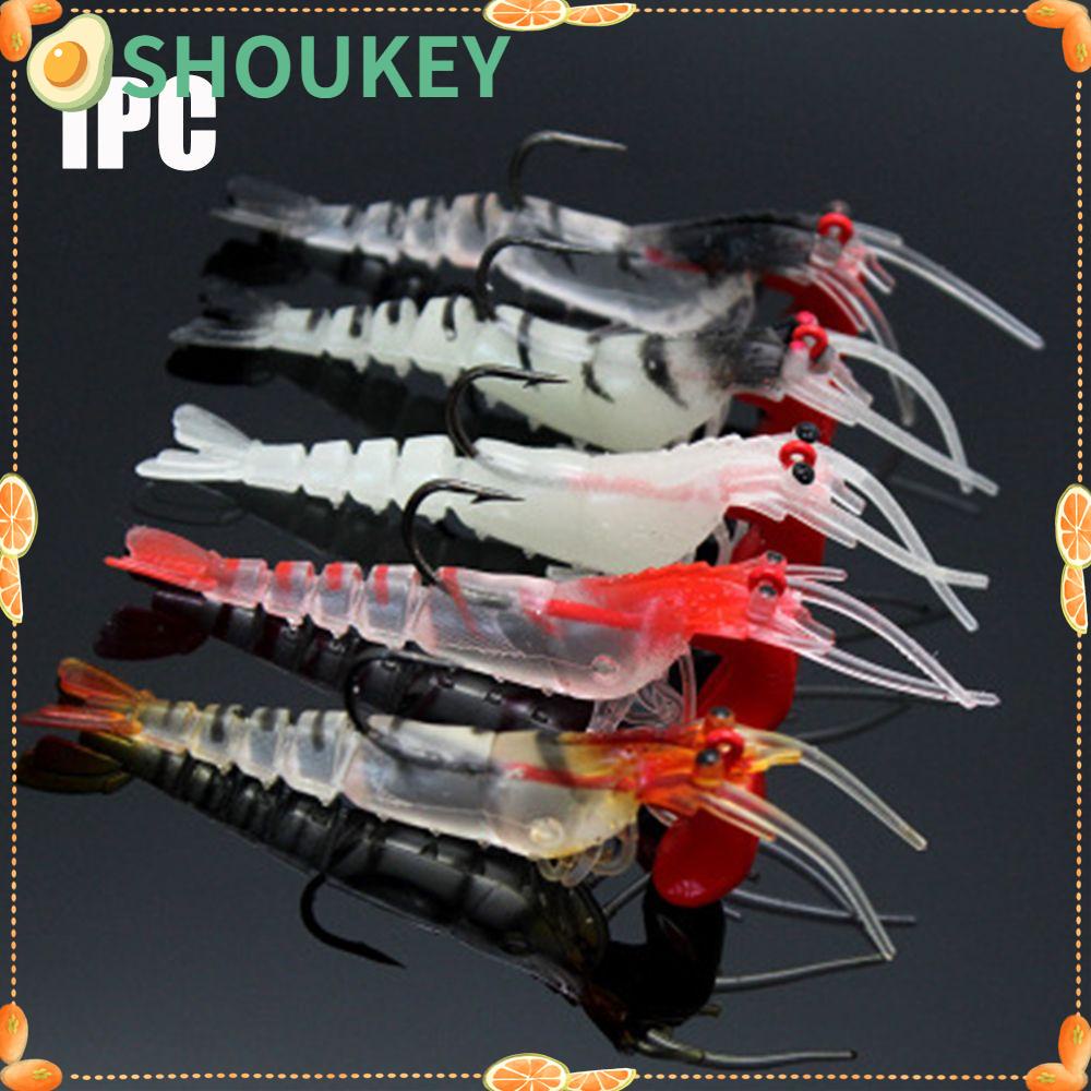 Mồi Câu Cá Giả Mềm Mại Sáng Tạo SHOUKEY Prawn