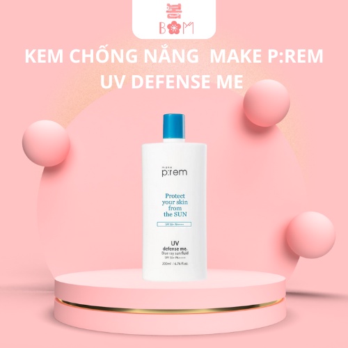Kem Chống Nắng Vật Lý Make Prem UV Defense Me Blue Ray Sun Fluid SPF 50+/ PA++++ Dạng Sữa 150ML