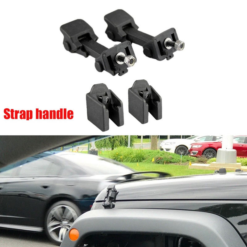 Bộ 2 / 2 Món Đồ Thời Trang Cá Tính 55395653Chốt Khóa Mui Xe Có Tay Cầm Cho Jeep Wrangler J3 JK 2007-2019