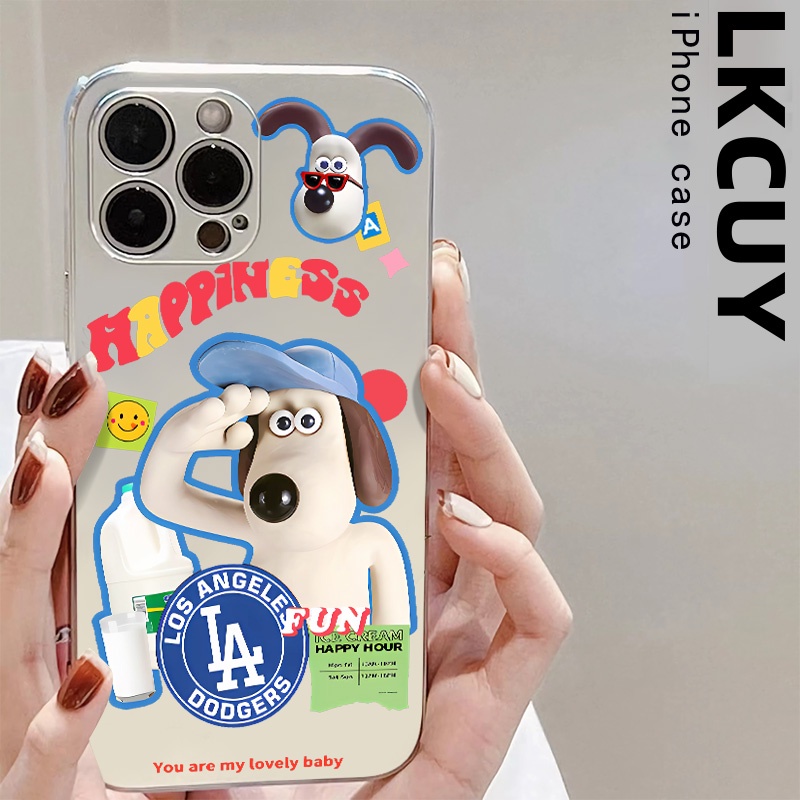 Ốp Điện Thoại TPU Silicone Mềm Mạ Điện Chống Sốc In Hình Chú Cún Cho IPhone 14 13 12 11 Pro XS Max XR X 8 + 7 6S Plus